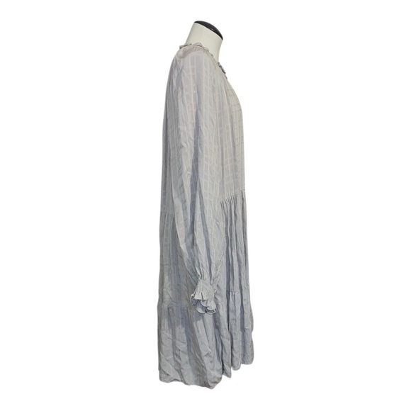 NWT LOVESTITCH Tonal Plaid Ruffle Dress size large tiered prairie core beachy - Picture 3 of 10